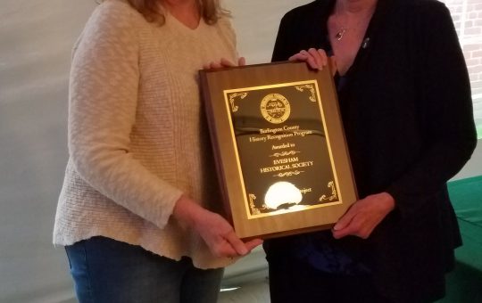 Burlington County History Recognition Award